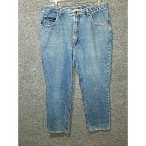 Geoffrey Beene Mens Jeans 38x30 Light Wash Denim Pants Relaxed Fit Cotton Casual